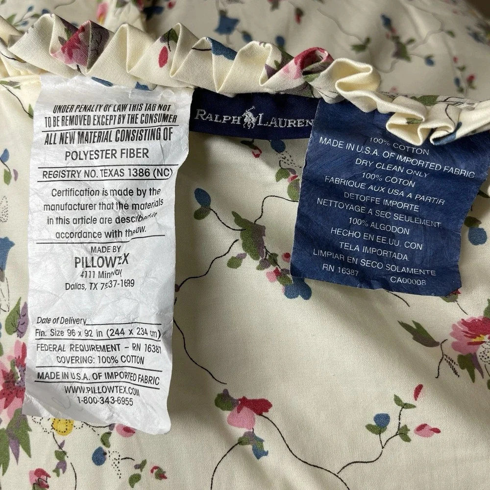 Vintage 90s Ralph Lauren Pebble Path Comforter Full/Queen Discontinued Open Box